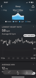 party time: average HR 62!