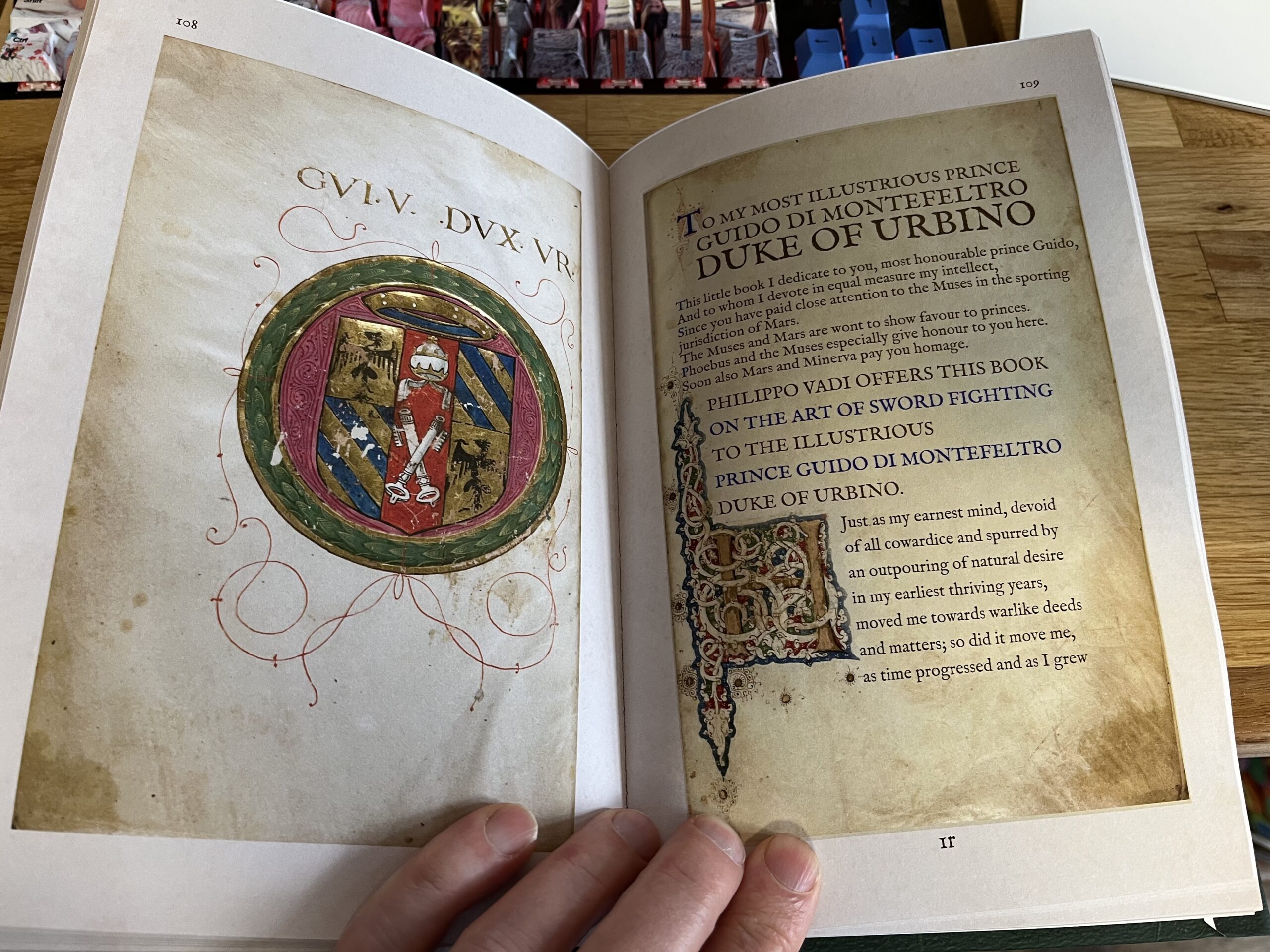 Interior view of Guy Windsor's Vadi translation laid out like the original manuscript